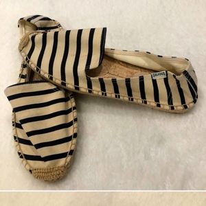Soludos Striped Smoking Slipper Espadrille Slip-On